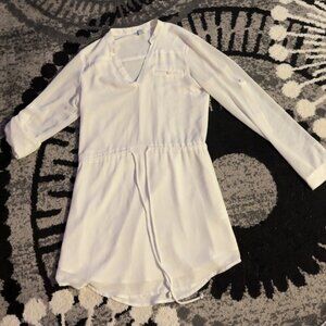 Pink Zebra Cream colored swim suit cover up